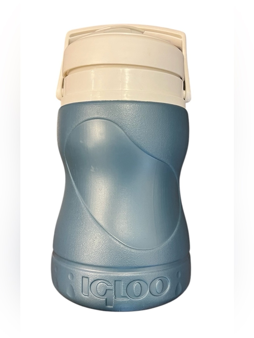 VINTAGE Igloo Elite 1/2 Gallon Round Cooler Jug Blue & White